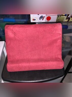 Womens Pink Suede Tablet & Laptop Stand Sleeve